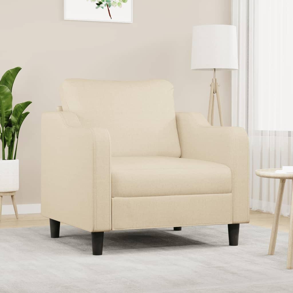 Lænestol 60 cm stof cremefarvet