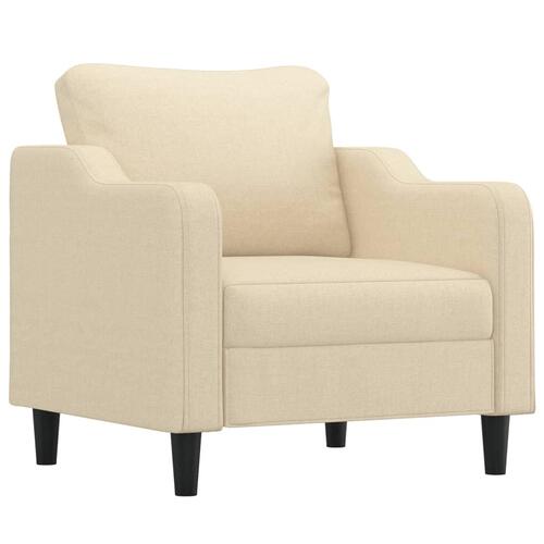 Lænestol 60 cm stof cremefarvet