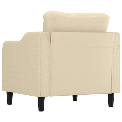 Lænestol 60 cm stof cremefarvet