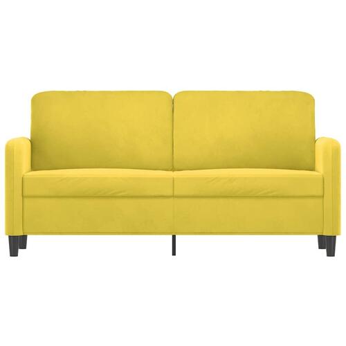 2-personers sofa 140 cm fløjl gul