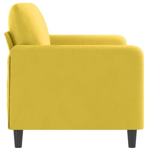 2-personers sofa 140 cm fløjl gul