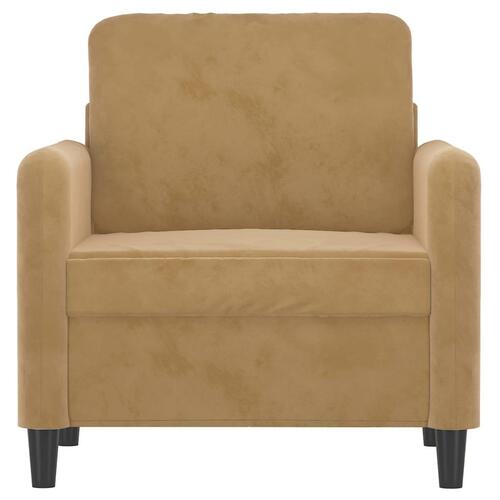 Lænestol 60 cm velour brun