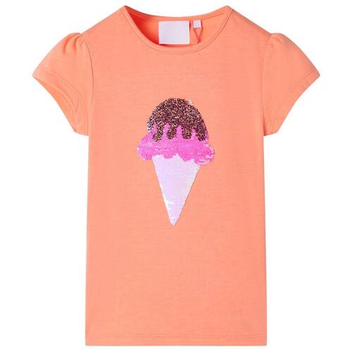 T-shirt til børn str. 116 neon-orange