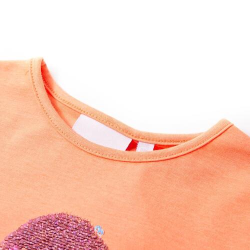 T-shirt til børn str. 116 neon-orange