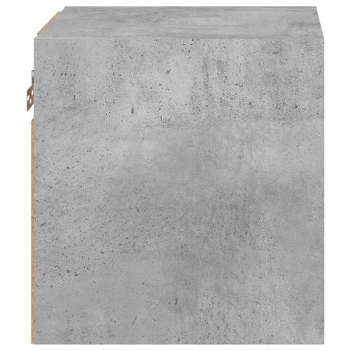 Væghængt tv-bord med LED-lys 30x28,5x30 cm betongrå