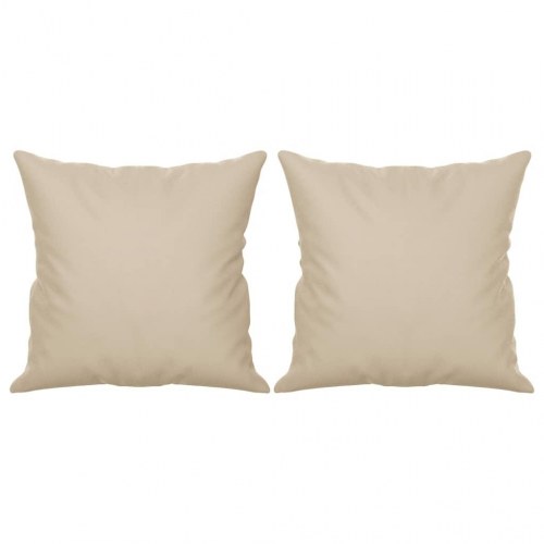 2-personers sofa i mikrofiber med puder 140 cm - creme