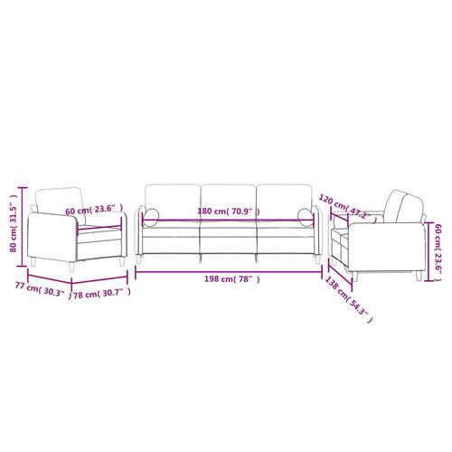 3 personers sofa med puder velour sort