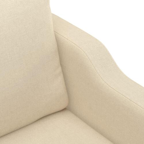 3 personers sofa med hynder stof cremefarvet