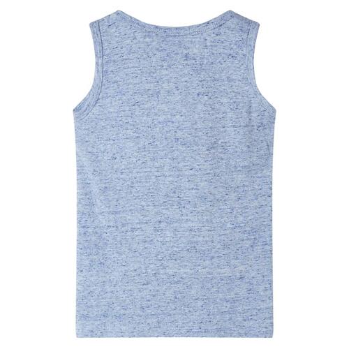 Tanktop til børn str. 128 blåmeleret