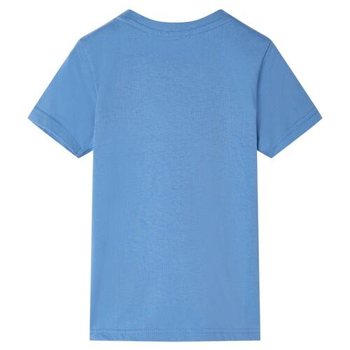 Kortærmet T-shirt til børn str. 128 blå