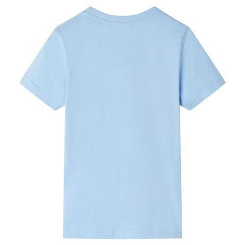 Kortærmet T-shirt til børn str. 104 lyseblå