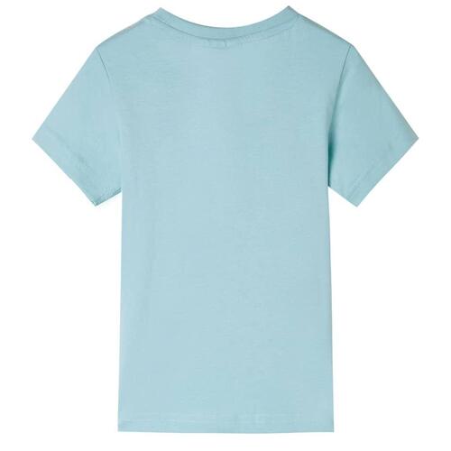 T-shirt til børn str. 140 akvamarinblå
