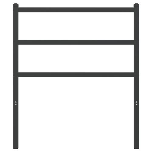 Sengegavl 75 cm metal sort