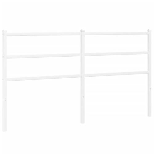 Sengegavl 150 cm metal hvid