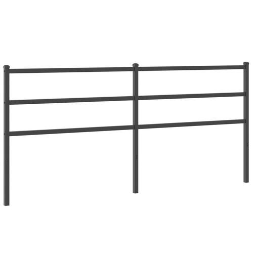 Sengegavl 200 cm metal sort