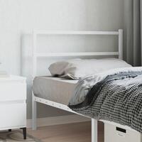Sengegavl 100 cm metal hvid