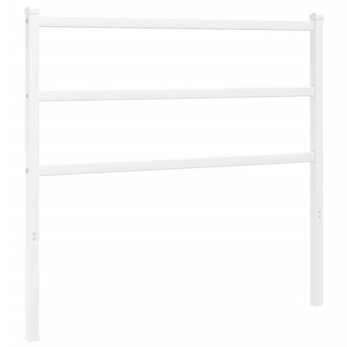 Sengegavl 100 cm metal hvid