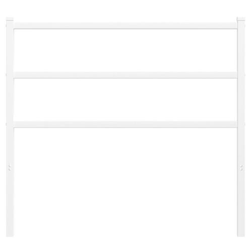 Sengegavl 100 cm metal hvid