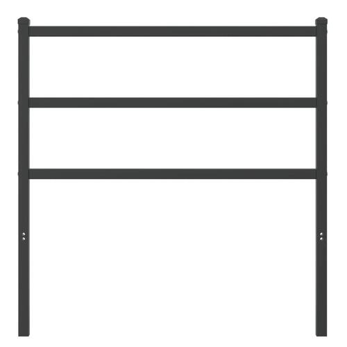 Sengegavl 90 cm metal sort