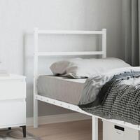 Sengegavl 80 cm metal hvid