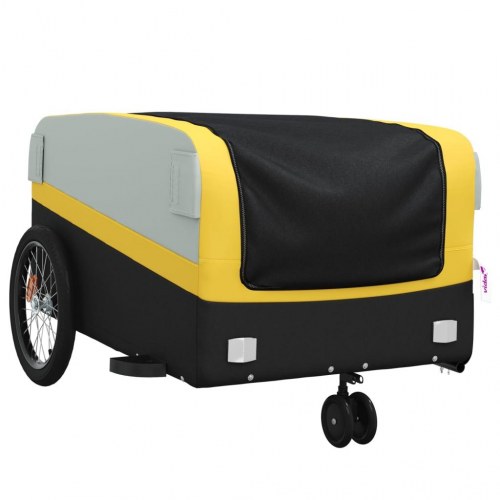 Cykelanhænger 45 kg - jern, sort/gul