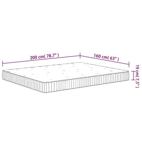 Springmadras med pocketfjedre 160x200 cm medium fast