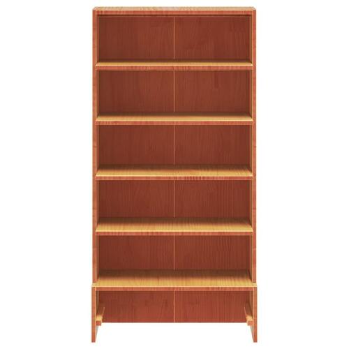 Skoreol 52x30x104 cm massivt fyrretræ gyldenbrun