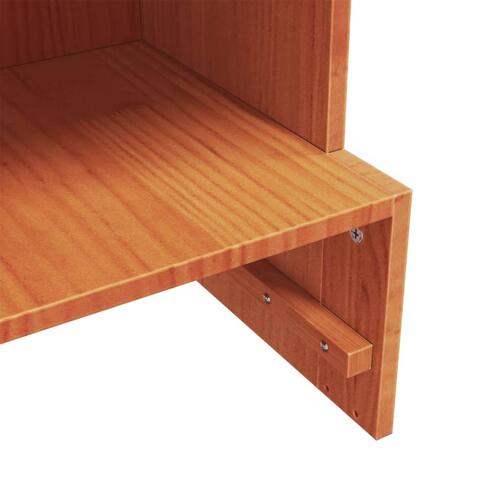 Skoreol 52x30x104 cm massivt fyrretræ gyldenbrun