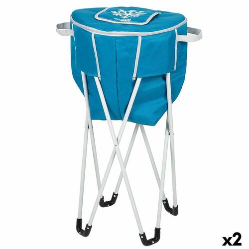 Transportabel Køleboks Aktive Blå Foldbar Med støtte 43 x 85 x 43 cm (2 enheder)