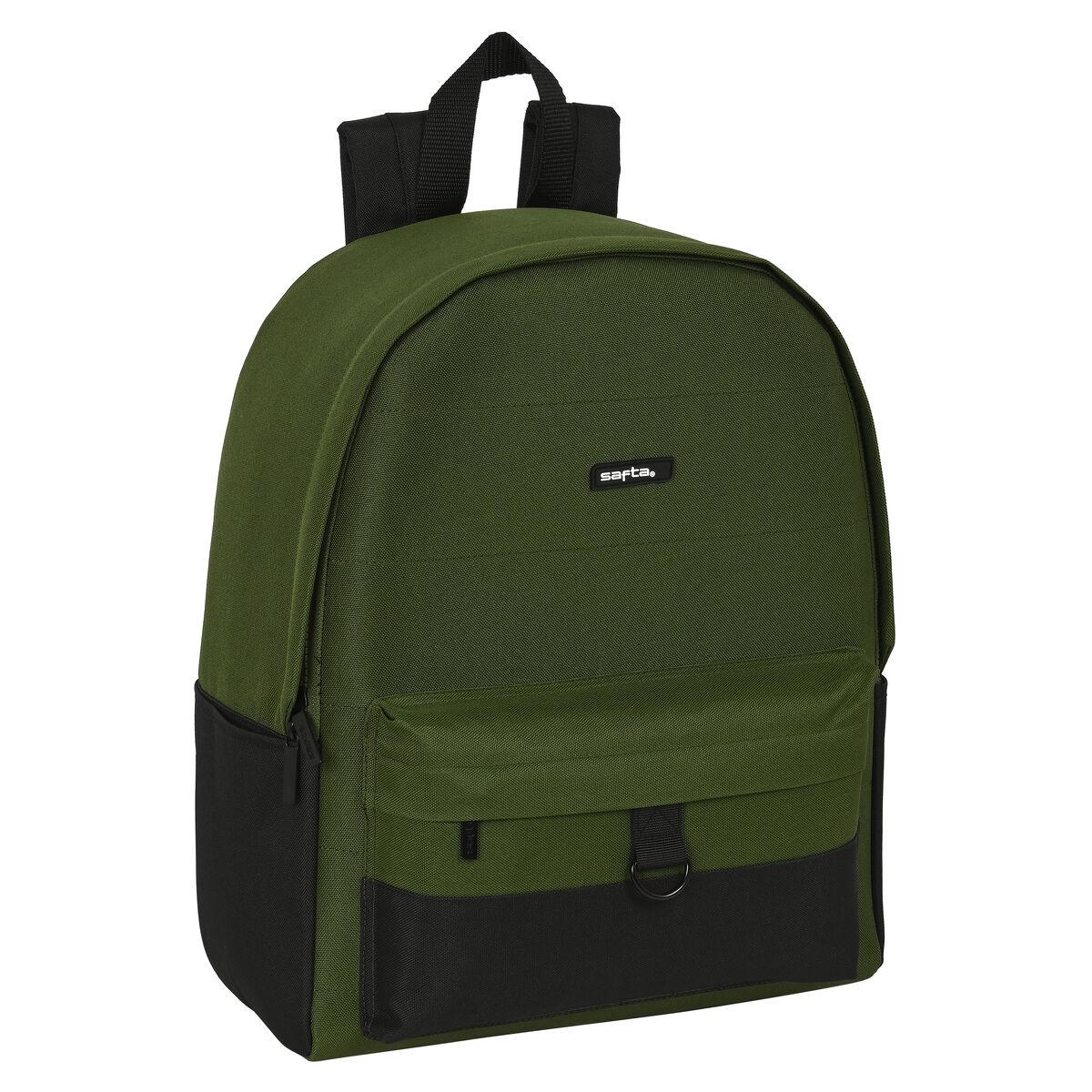 Laptop rygsæk Safta Dark Forest Sort Grøn 31 x 40 x 16 cm