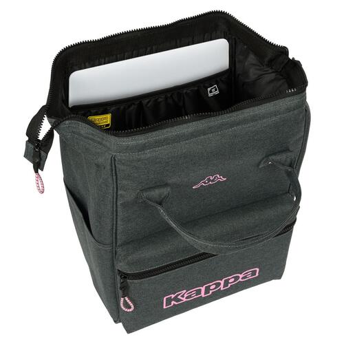 Laptop rygsæk Kappa Silver Pink Grå 27 x 40 x 19 cm