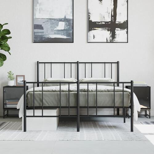Sengeborde 2 stk. med glaslåger 35x37x50 cm sort