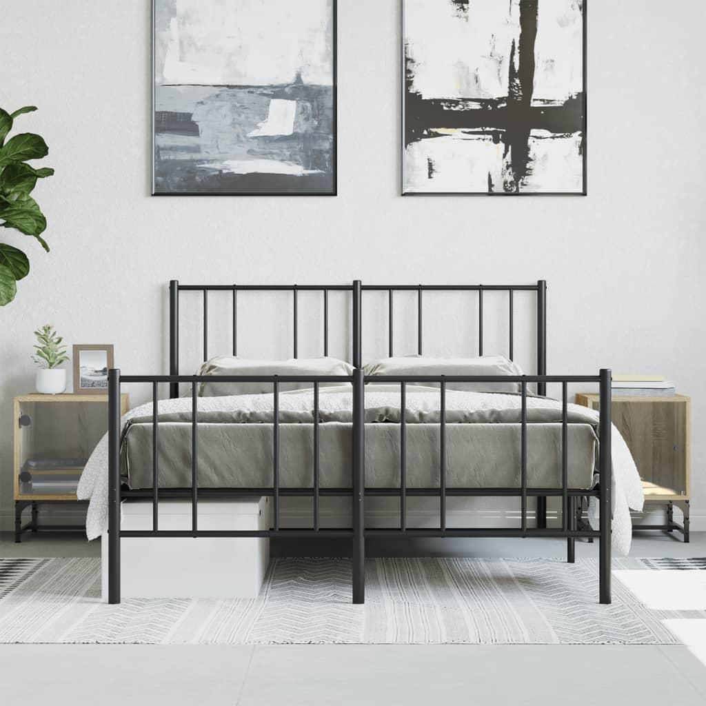 Sengeborde med glaslåger 2 stk. 35x37x50 cm grå sonoma-eg