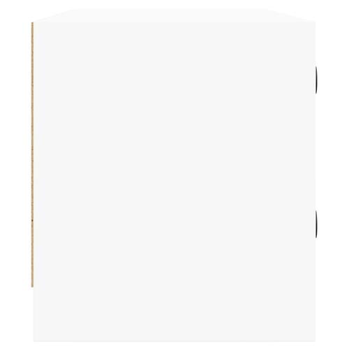 Tv-bord med glaslåger 102x37x42 cm hvid