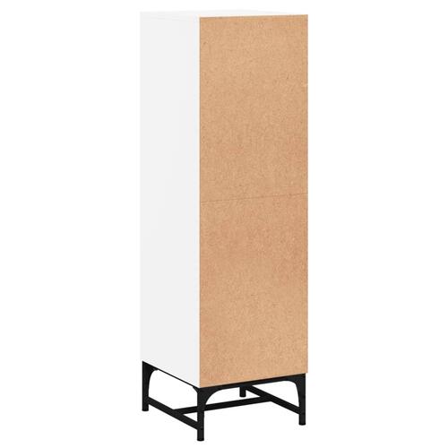 Skab med glaslåger 35x37x120 cm hvid