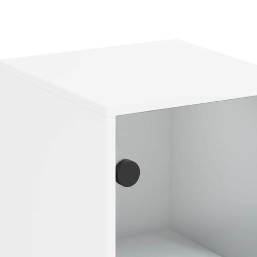 Skab med glaslåger 35x37x120 cm hvid
