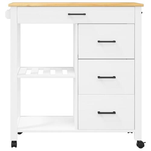 Køkkenvogn MONZA 84x40x90 cm massivt fyrretræ