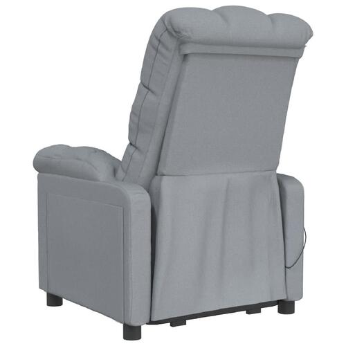 Massagestol stof lysegrå
