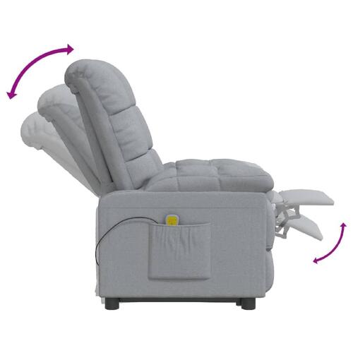 Massagestol stof lysegrå