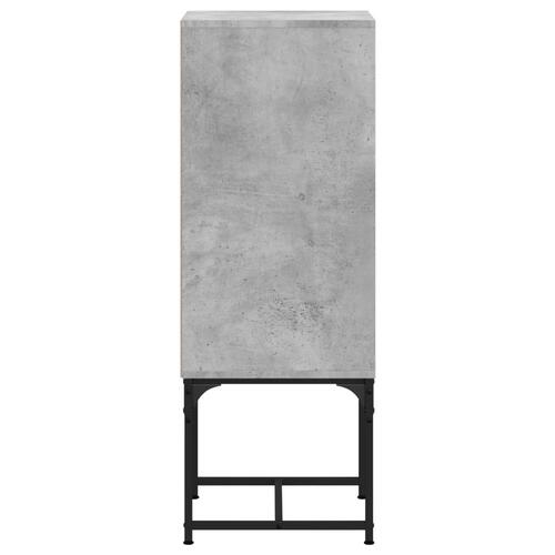 Skab med glaslåge 35x37x100 cm betongrå