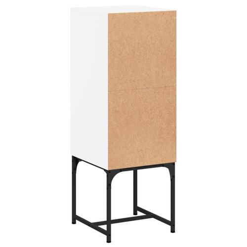 Skab med glaslåge 35x37x100 cm hvid