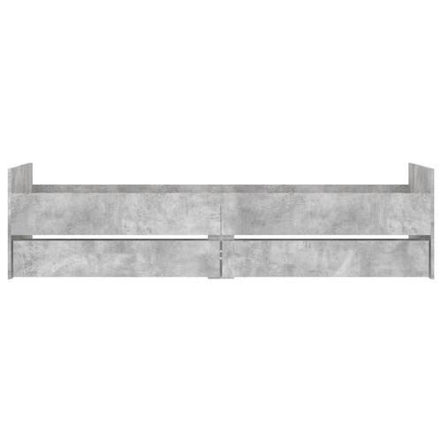 Sengeramme med skuffer 90x190 cm betongrå