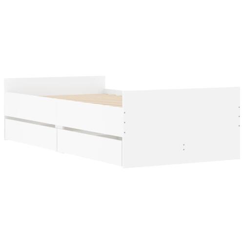 Sengeramme med skuffer 90x190 cm hvid