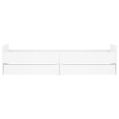 Sengeramme med skuffer 90x190 cm hvid