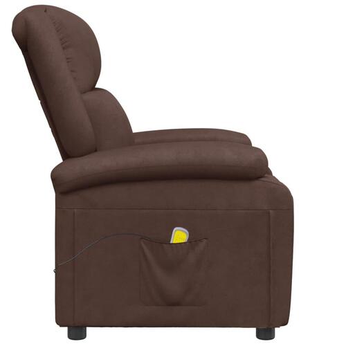 Massagestol kunstlæder brun