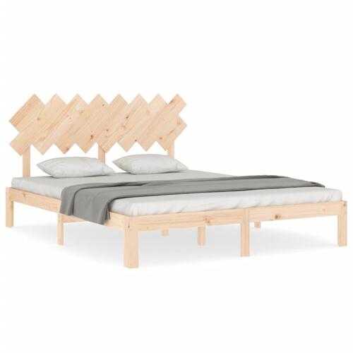 Sengeramme uden madras 160x200 cm massivt fyrretræ