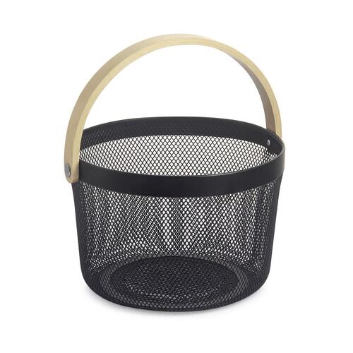 Multibrug kurv Confortime Metal Træ 25,5 x 17,5 cm (6 enheder)