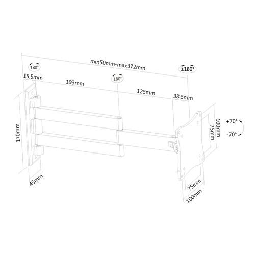 TV-holder Neomounts FPMA-W830 10" 27" 12 kg