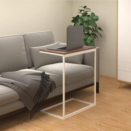 Sidebord 55x35x66 cm konstrueret træ hvid