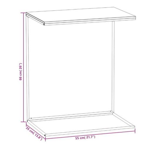 Sidebord 55x35x66 cm konstrueret træ sort